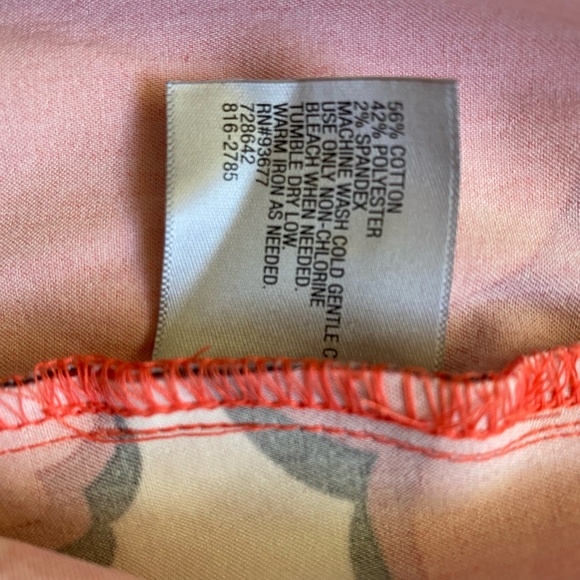 Worthington summer colourful stretch capris. cotton blend. Sz 18. - Picture 10 of 11